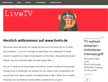 Tablet Screenshot of livetv.de